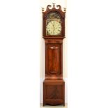 A Scottish mahogany eight day longcase clock, Robert Currer, Falkirk, 19th century, the