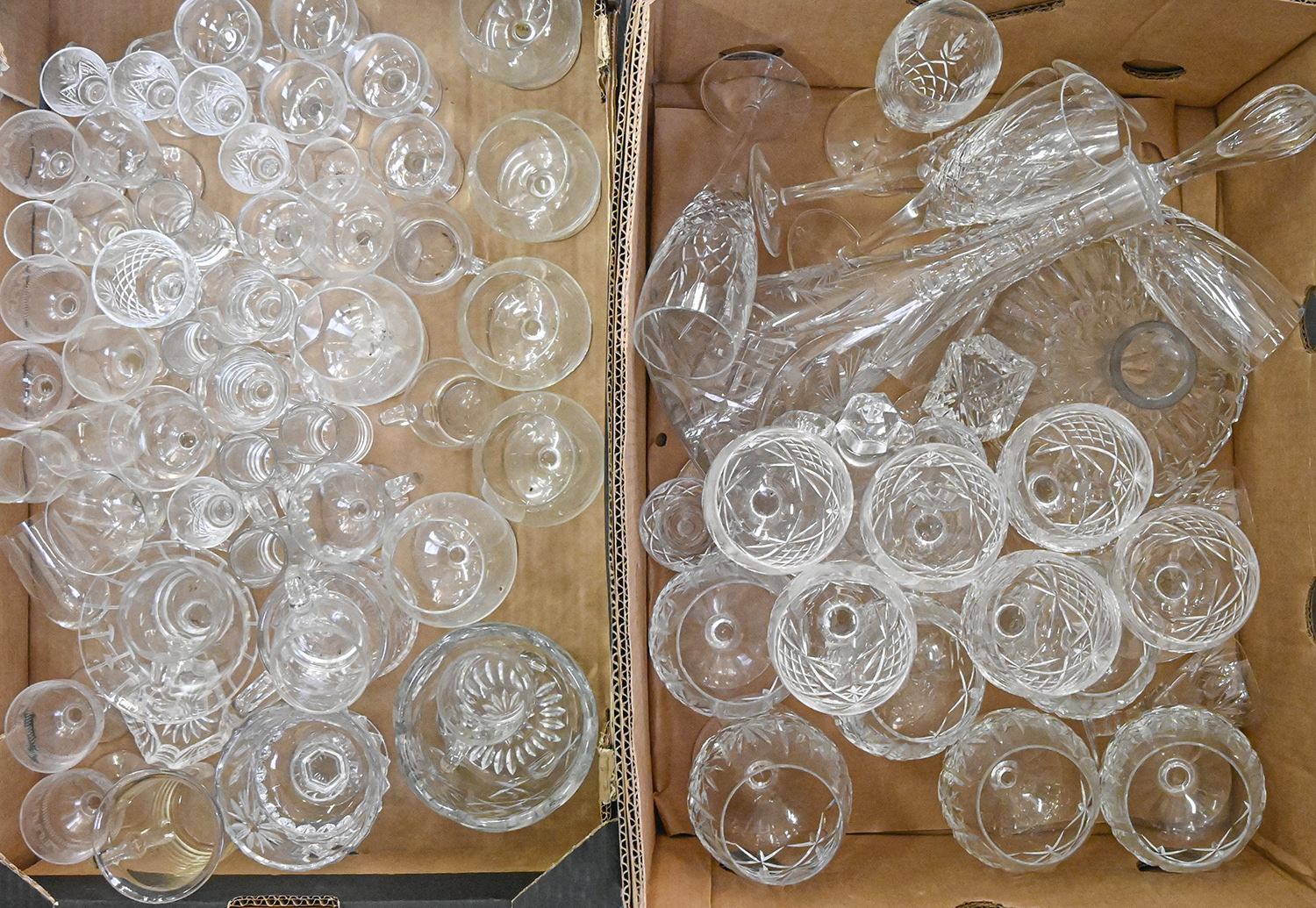 Three boxes of miscellaneous glassware, 19th c and later, including Royal Doulton crystal - Image 2 of 2