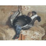 Archibald Thorburn (1860-1935) - Black Grouse, signed and dated Oct 21/08, watercolour, 2.5 x 32cm