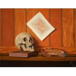 A Fremont, 20th c - A Vanitas Still Life, signed, oil on canvas, 51 x 65cm, unframed Small patch