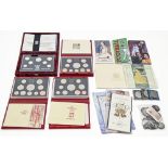 Silver coins, United Kingdom Anniversary Collection 1996, cased, three United Kingdom proof sets