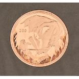 Gold coin. Gibraltar Sovereign 2020