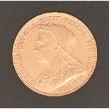 Gold coin. Sovereign 1897M