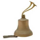 London Fire Brigade. A bronze bell, second quarter 20th c, marked on crown L.F.B., iron clapper,