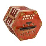 An East German concertina, boxed Apparently unused