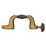 Woodworking Tools. A Ne Plus Ultra framed brace, Henry Pasley, late 19th c, of brass, ebony and