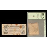 U.S.A. Revolutionary War Banknote, Pennsylvania, 6d, April 10th 1777, PCGS Fine 15; with a 1960s A&