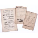 Agricultural Auctions. Jonas Paxton, a mid-19th century 'Sale of 19 valuable Forward in Calf