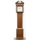 An oak eight day longcase clock, [Edward] Owns Wimeswould [sic], late 18th c, the painted 12" dial