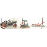 A scratch built softwood scale model of a hay cart, 20th c, 22.5cm h, 71cm l, a softwood and