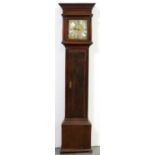 An English oak thirty-hour longcase clock, Ed[ward] Owns Wimeswould [sic], early 18th c, the 10"