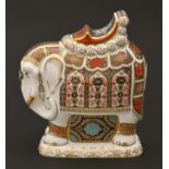 A Royal Crown Derby elephant paperweight, late 20th c, 21cm h, printed mark Good condition and first