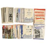 Soccer. Miscellaneous football programmes,  c1950 - early 1970's, mainly Sheffield Wednesday FC, etc