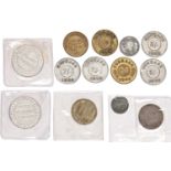 Military Tokens, Isle of Man, Onchan 1d, 6d; Curragh 1d, 6d, 2/-(4); PW 6d cs2 on reverse; R.A.F