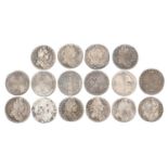 William III, Sixpences, provincial mints, Bristol (2), Chester (5), Exeter (2), Norwich (4), York (