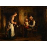 Hugh Cameron RSA, RSW (1835-1918) - On Grandfather's Knee, signed, oil on canvas, 45.5 x 60.5cm In