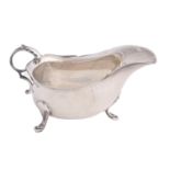 An Elizabeth II silver sauceboat, 14cm l, by Hampton Utilities, Birmingham 1965, 4ozs Good