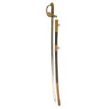 An 1822 pattern infantry officer's sword and scabbard, R Pettigrew Junr Military Tailor Woolwich,