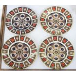 Seven Royal Crown Derby Imari pattern plates, late 20th c, 26.5cm diam, printed mark Good condition,