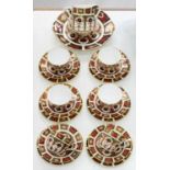 A Royal Crown Derby Imari pattern tea service, late 20th c, printed mark (21) Good condition. The