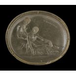 A glass intaglio of Pylades and Orestes, after the gem engraved by Nathaniel Marchant, 19th c, 26