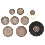 George IV - Edward VII, silver, miscellany and George V Threepence 1919 (9)