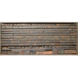 British Letterpress Printing. A case of wood type, (woodletter) first half 20th c