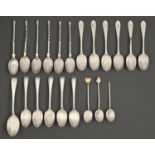 A set of six Victorian silver coffee spoons, Admiralty pattern, by Hunt & Roskell, London 1892,