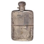 A Victorian silver hip flask and beaker, 13cm h, by Stokes & Ireland Ltd, London 1895, 6ozs Dent