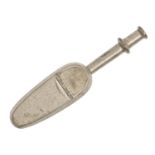Medical Interest. An English pewter Gibson spoon, c1820, 125mm l A good, well preserved example