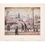 Laurence Stephen Lowry RA (1887-1976) - View of a Town, reproduction printed in colour,