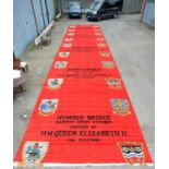 Royalty. Two substantial ceremonial red carpets, commissioned for the formal opening of Humber