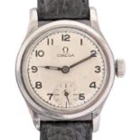 An Omega stainless steel wristwatch, 30mm diam Movement running when wound and hands setting,