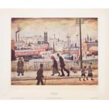 Laurence Stephen Lowry RA (1887-1976) - View of a Town, reproduction printed in colour,