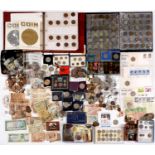 Miscellaneous United Kingdom base metal coins, mostly 20th c, including commemoratives and FDCs,