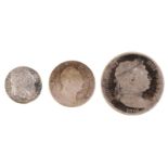 George III Halfcrown 1816 and two others (3)