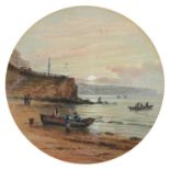 English School, 19th century - Scarborough, Yarmouth, Tynemouth; Sunset near Whitby, a set of