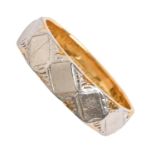 A 22ct gold and platinum wedding ring,  Birmingham 1963, 4.5g, size I Light wear consistent with