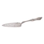 A North American pierced silver serving slice, c1900, by The Alvin Corporation, 2ozs 8dwts Good