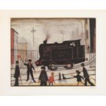 Laurence Stephen Lowry RA (1887-1976) - The Level Crossing, reproduction printed in colour, signed