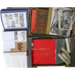 Miscellaneous scrapbooks of press cuttings, orders of service, letters, invoices, bill heads,
