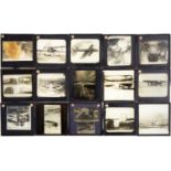 A quantity of magic lantern slides, featuring early aircraft, engines, interiors and related