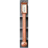 A mahogany exposed tube stick or cistern barometer, Salteri & Co 3 Long Lane, early 19th c, in