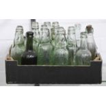 A quantity of antique bottles