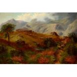 Victorian School - Glencoe, indistinctly signed, inscribed on the stretcher, oil on canvas, 60 x