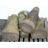 Four English staddle stones, 18th or 19th c, 68-78cm h Condition evident from image