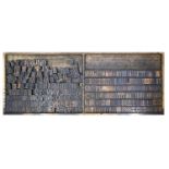 British Letterpress Printing. A case of wood type (woodletter), first half 20th c