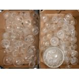 A collection of Edwardian Pall Mall and other similar drinking glass, including a pair of