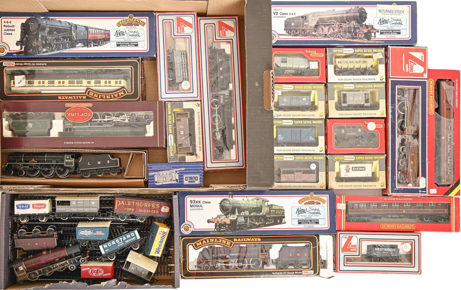 Miscellaneous Wrenn, Tri-ang, Hornby and other OO gauge locomotives and rolling stock, mostly