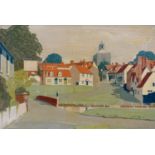 Bernard John William Bowerman (1905-1989) - Finchingfield, signed, oil on board, 75 x 110cm